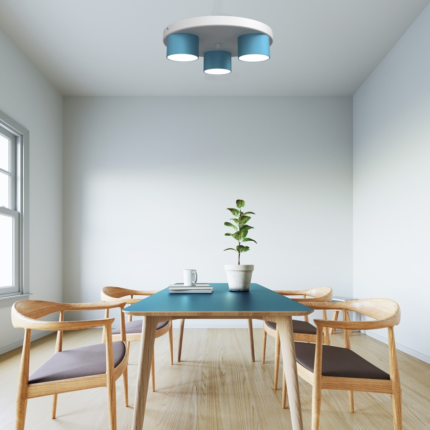 Taklampa  DIXIE 3xGX53/11W/230V blå
