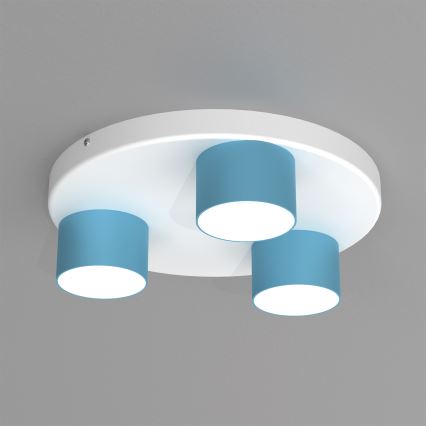 Taklampa  DIXIE 3xGX53/11W/230V blå