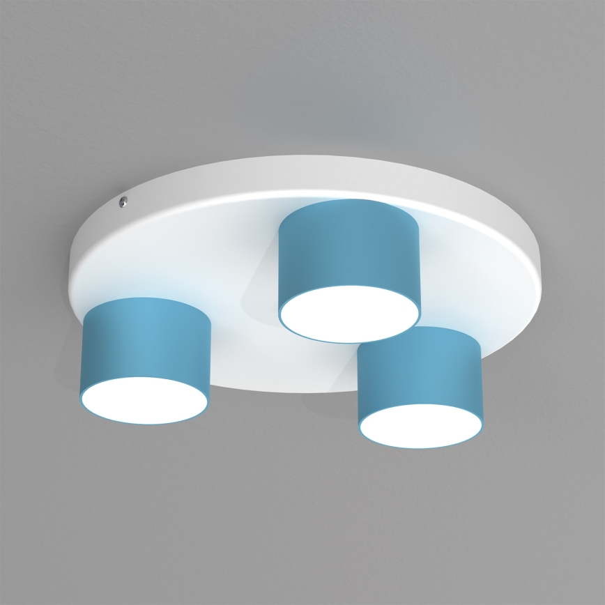 Taklampa  DIXIE 3xGX53/11W/230V blå