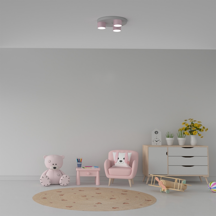 Taklampa  DIXIE 3xGX53/11W/230V rosa