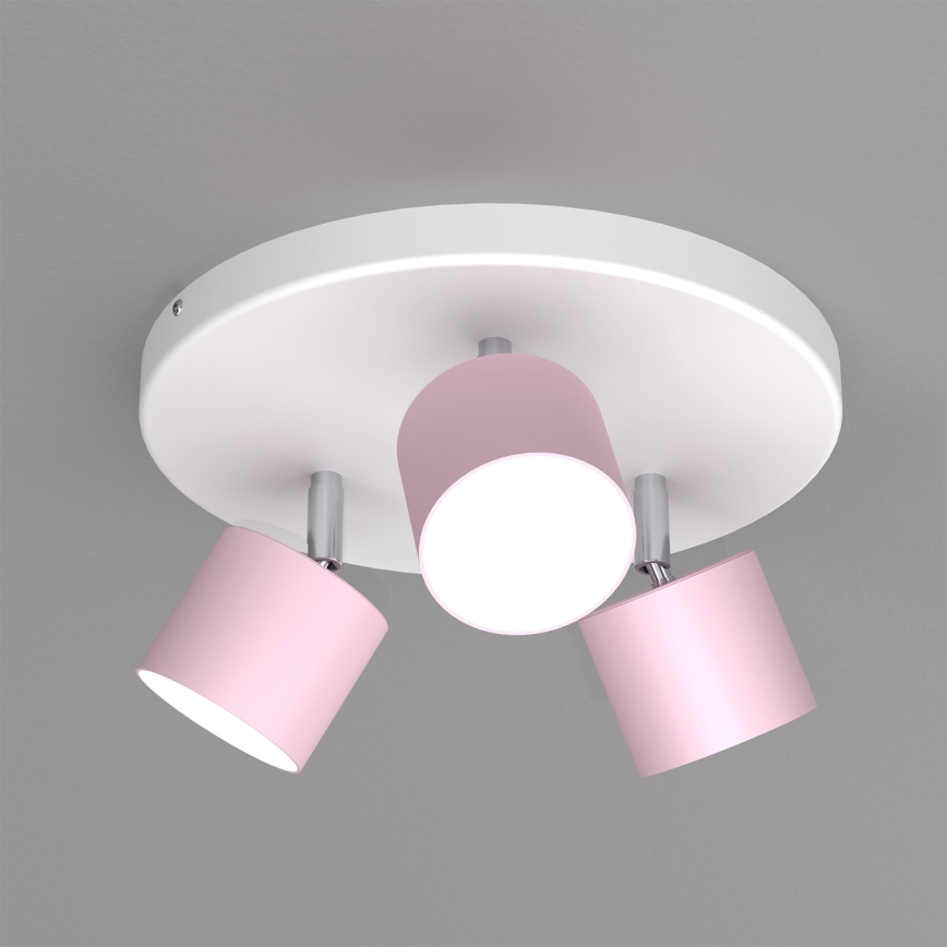 Taklampa  DIXIE 3xGX53/11W/230V rosa