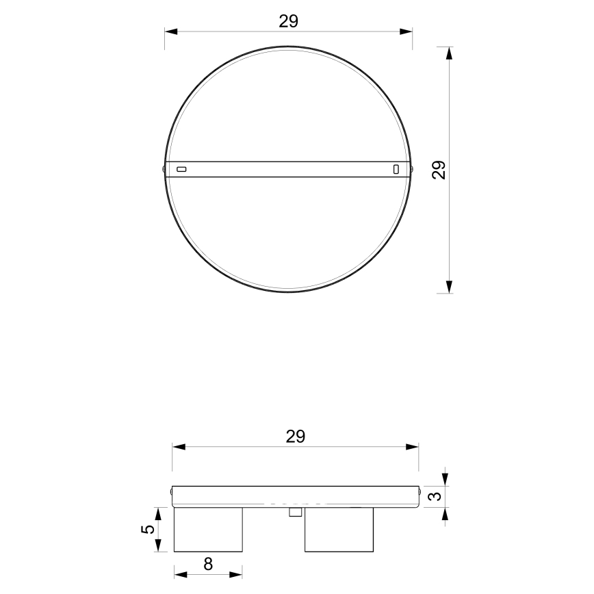 Taklampa  DIXIE 3xGX53/11W/230V rosa