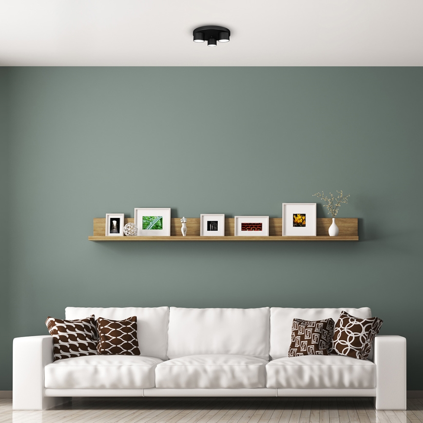 Taklampa  DIXIE 3xGX53/11W/230V svart