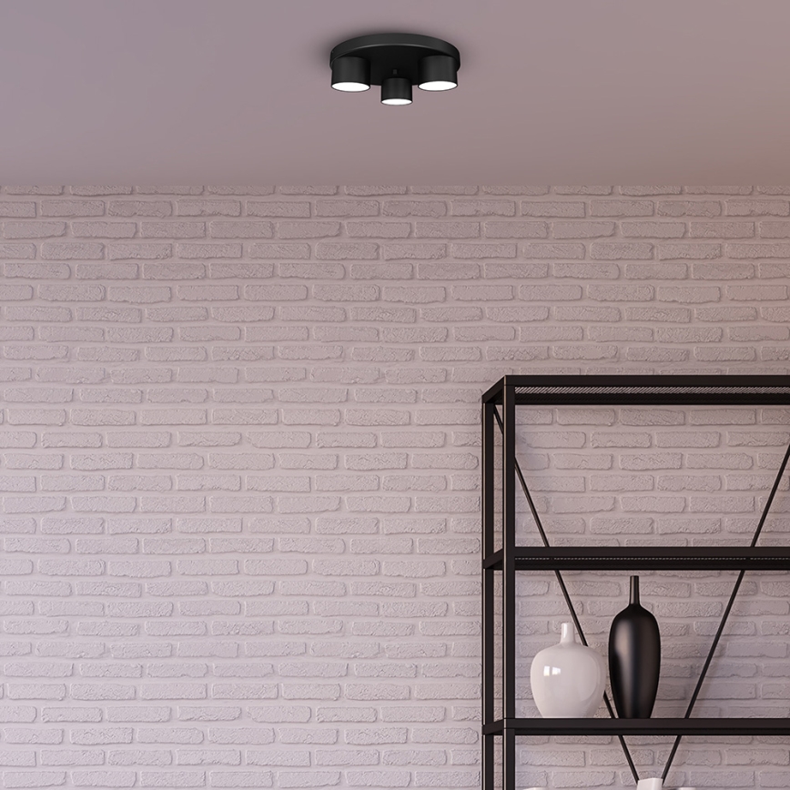 Taklampa  DIXIE 3xGX53/11W/230V svart