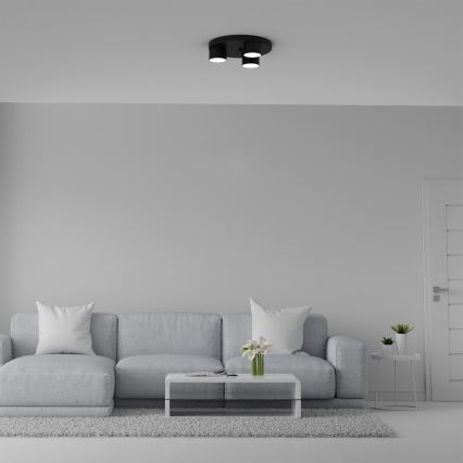 Taklampa  DIXIE 3xGX53/11W/230V svart