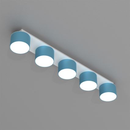 Taklampa  DIXIE 5xGX53/11W/230V blå 
