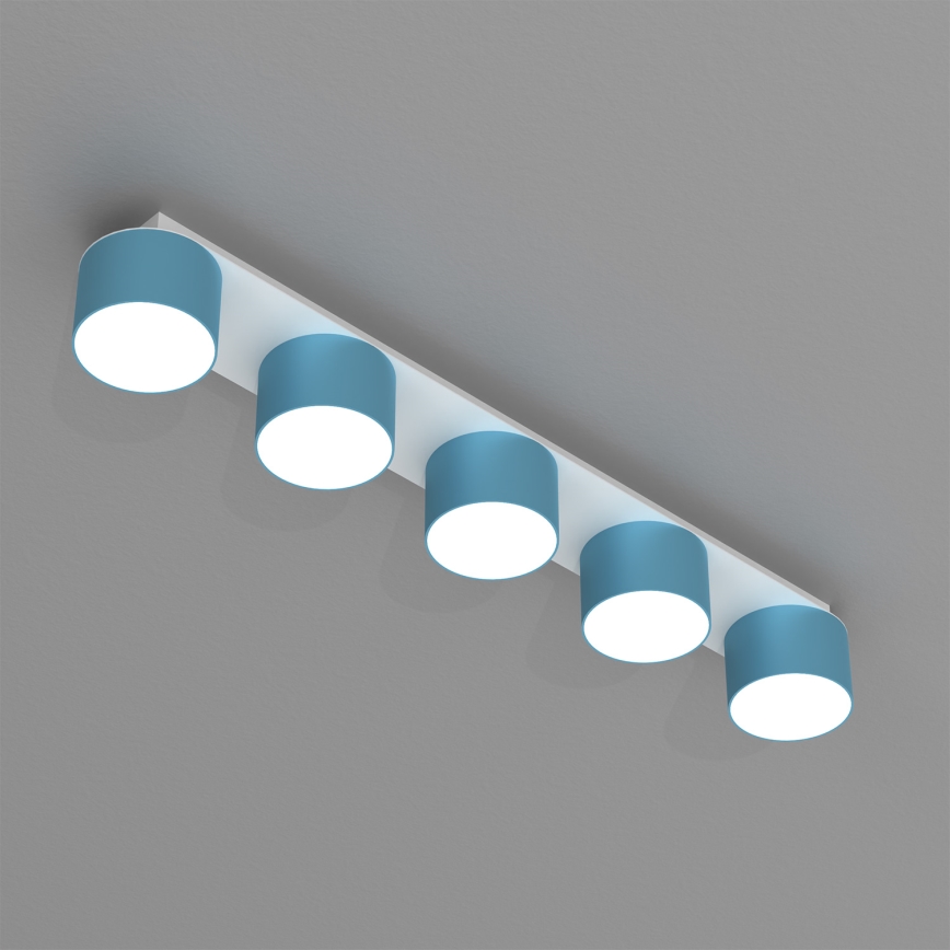 Taklampa  DIXIE 5xGX53/11W/230V blå 