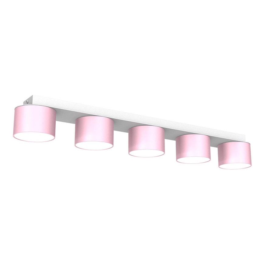 Taklampa  DIXIE 5xGX53/11W/230V rosa 