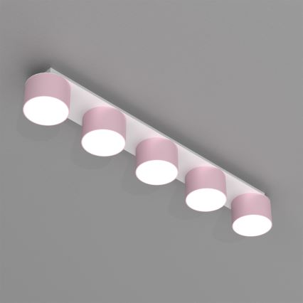 Taklampa  DIXIE 5xGX53/11W/230V rosa 