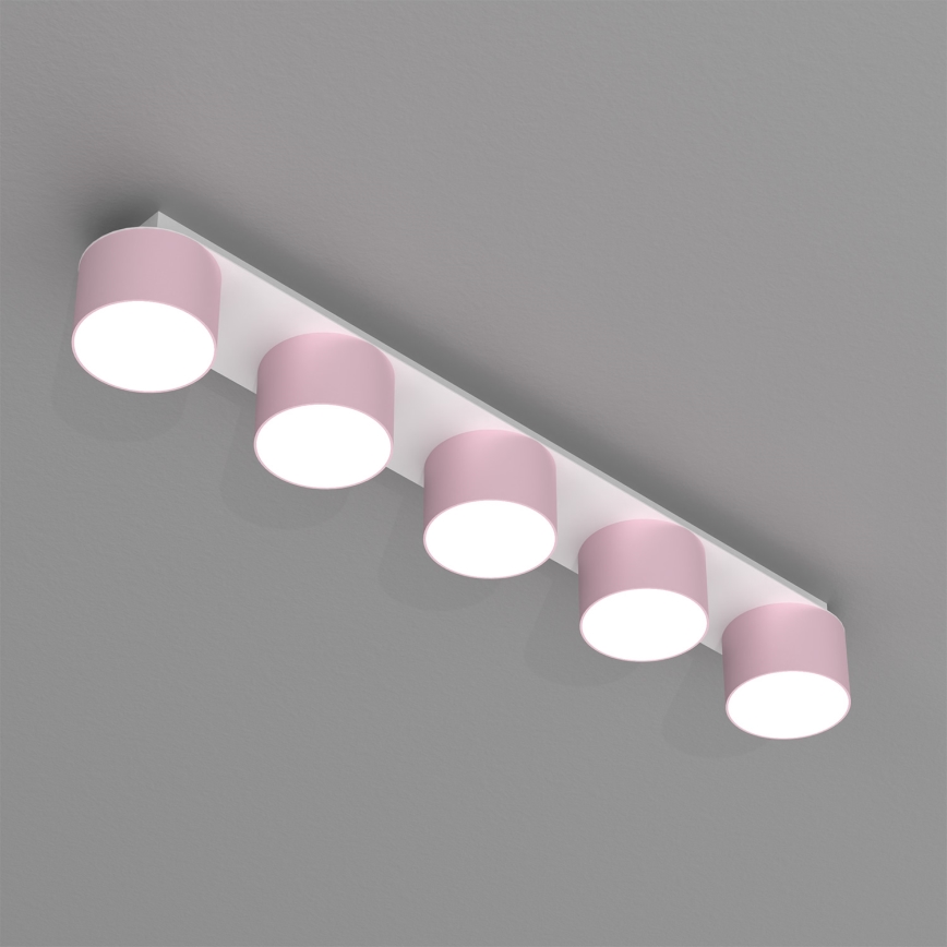 Taklampa  DIXIE 5xGX53/11W/230V rosa 