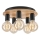 Taklampa DUSTY 5xE27/15W/230V diameter 34 cm ek/svart