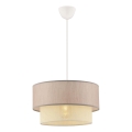 Taklampa ECHO 1xE27/60W/230V beige/kräm
