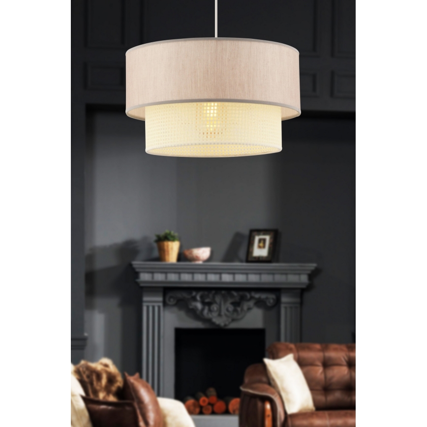 Taklampa ECHO 1xE27/60W/230V beige/kräm