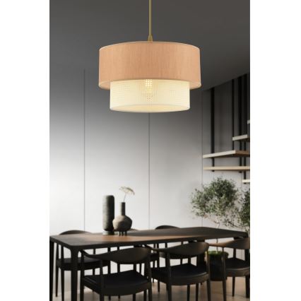 Taklampa ECHO 1xE27/60W/230V brun/neutralt