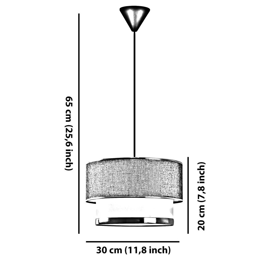 Taklampa ECHO 1xE27/60W/230V brun/neutralt