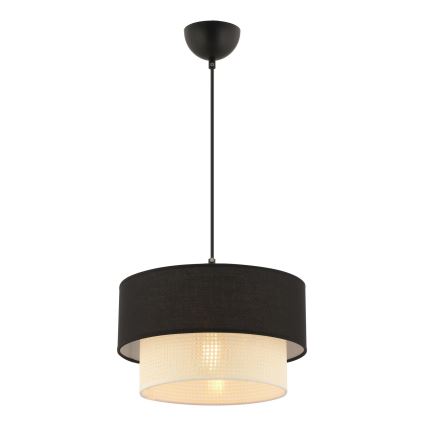 Taklampa ECHO 1xE27/60W/230V svart/neutralt