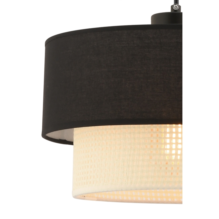 Taklampa ECHO 1xE27/60W/230V svart/neutralt