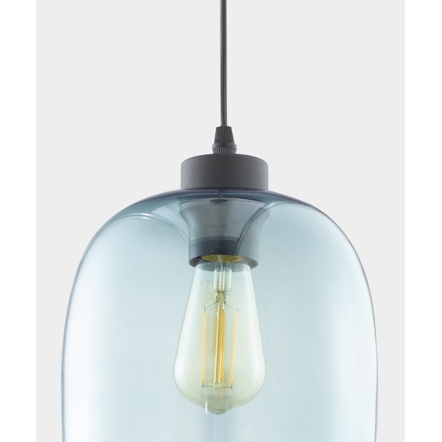 Taklampa på kabel ELIO 1xE27/15W/230V blå