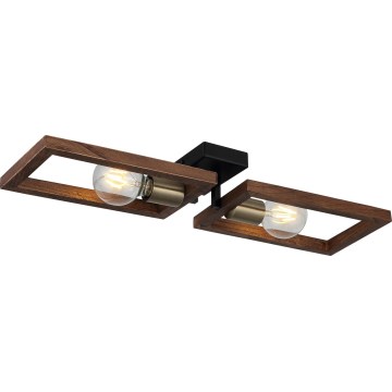 Taklampa ERA 2xE27/40W/230V brun