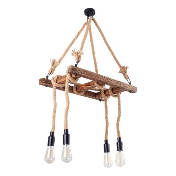 Taklampa EREBOS 4xE27/40W/230V brun