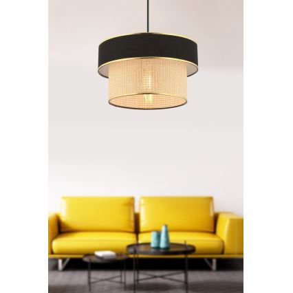 Taklampa ERO 1xE27/60W/230V svart/beige