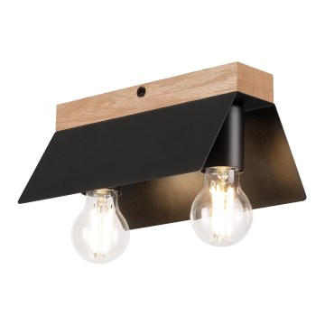 Taklampa ESME 2xE27/15W/230V svart/ek