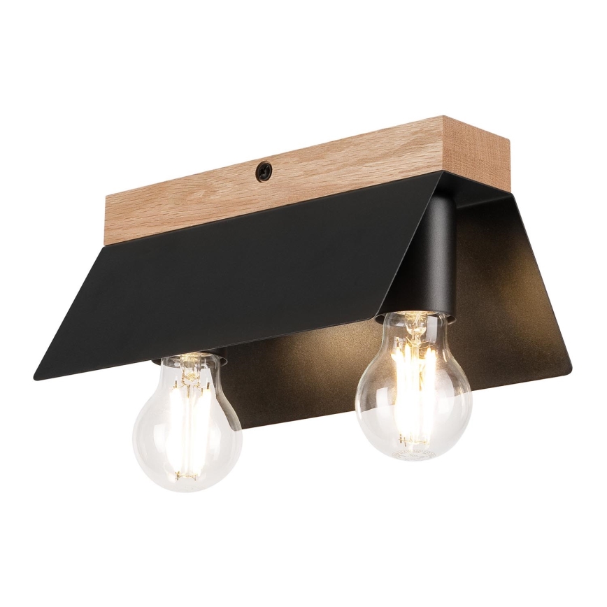 Taklampa ESME 2xE27/15W/230V svart/ek
