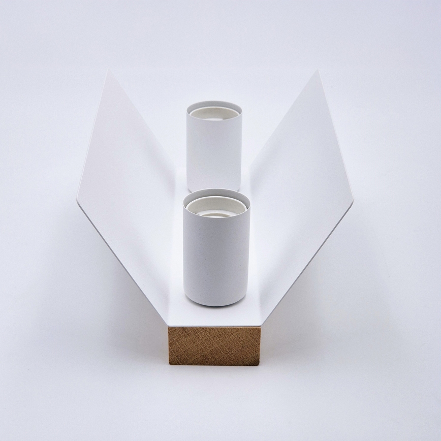 Taklampa ESME 2xE27/15W/230V vit/ek