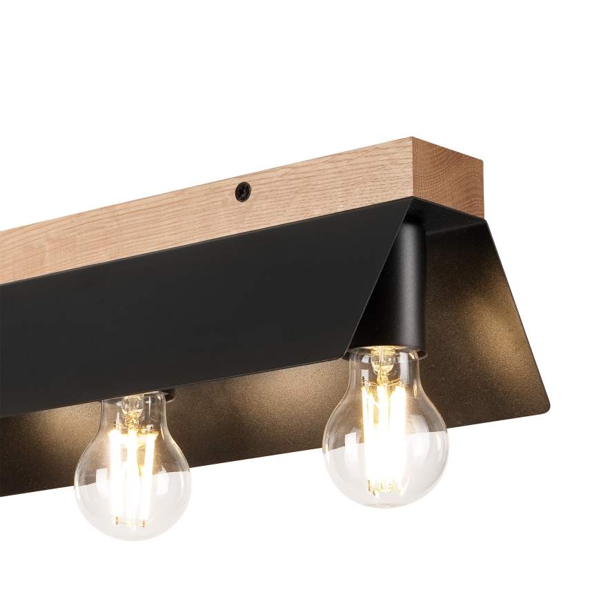 Taklampa ESME 3xE27/15W/230V svart/ek