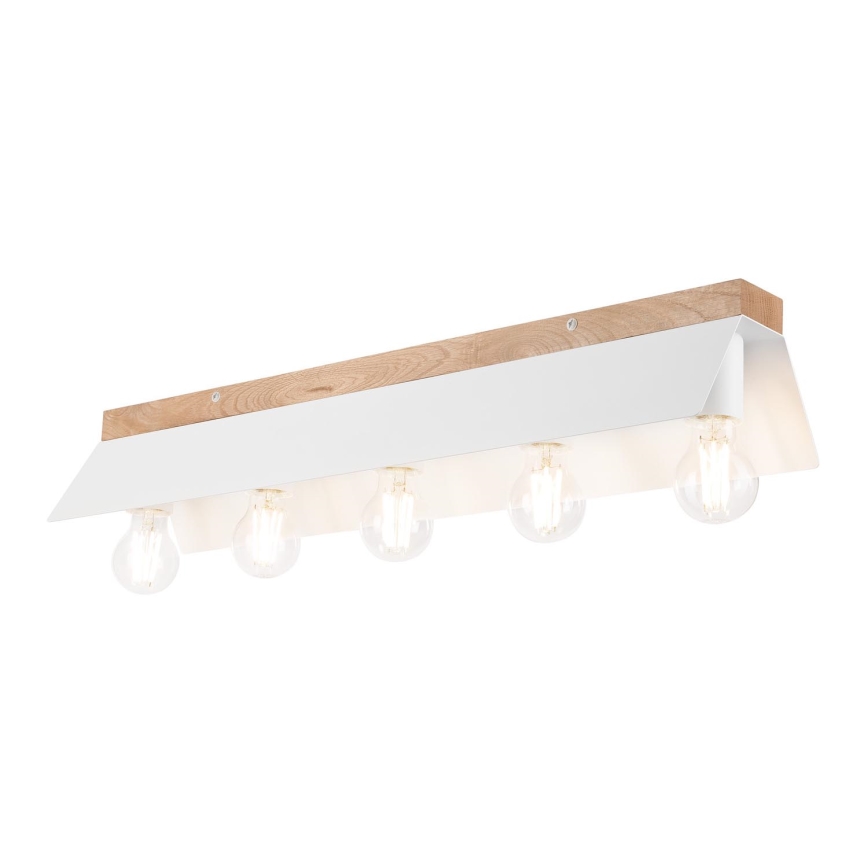 Taklampa ESME 5xE27/15W/230V vit/ek