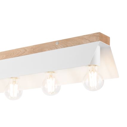 Taklampa ESME 5xE27/15W/230V vit/ek