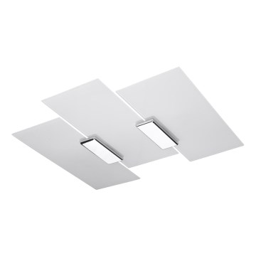 Taklampa FABIANO 3xE27/60W/230V vit/skinande krom