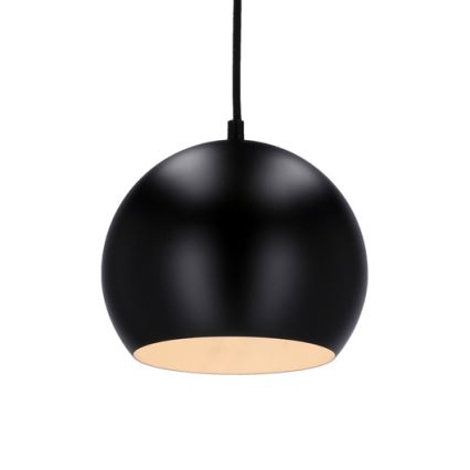 Taklampa på kabel FLEN 1xE27/40W/230V Ø 20 cm svart