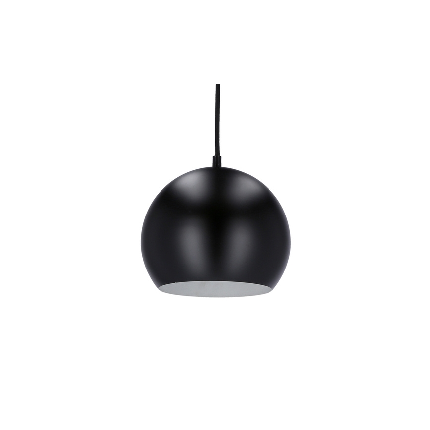 Taklampa på kabel FLEN 1xE27/40W/230V Ø 20 cm svart