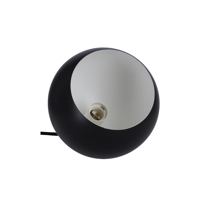 Taklampa på kabel FLEN 1xE27/40W/230V Ø 20 cm svart