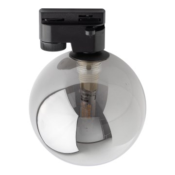 Taklampa för 1-fas skensystem TRACER 1xG9/8W/230V svart/rökig svart
