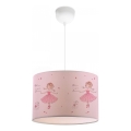 Taklampa för barn CANDY 1xE27/40W/230V rosa