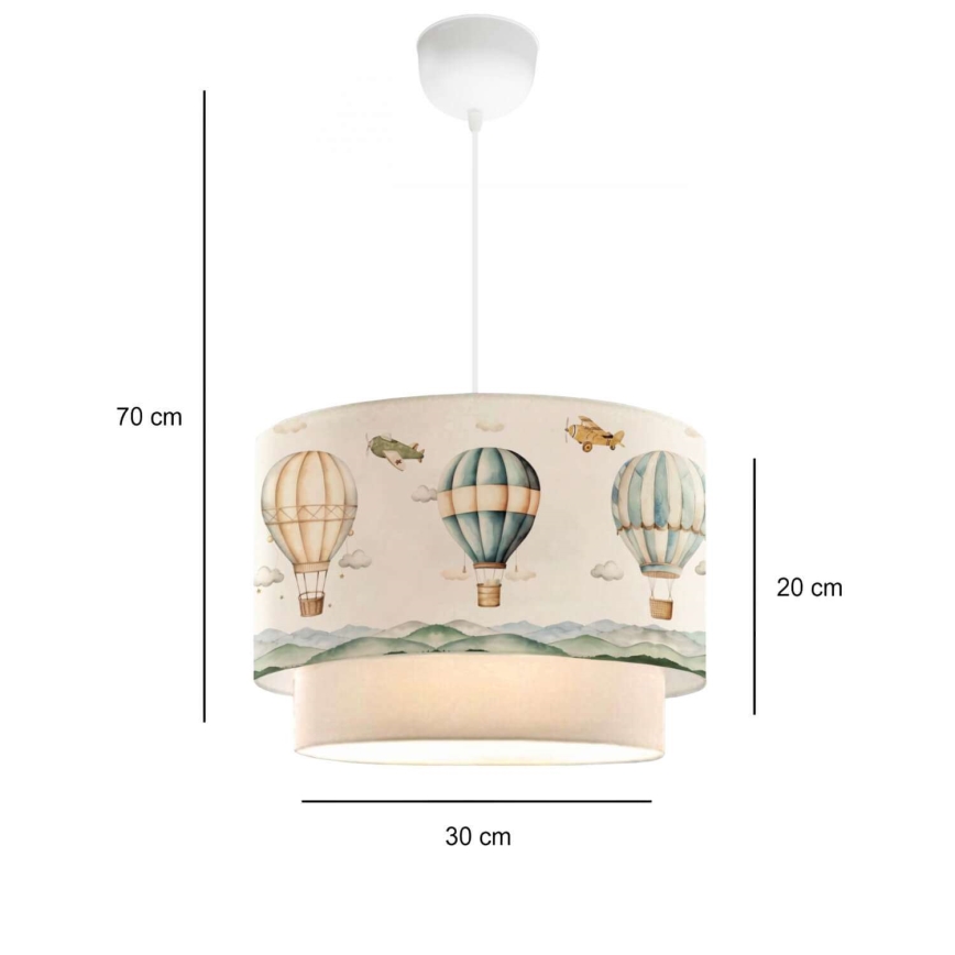 Taklampa för barn CANDY 1xE27/40W/230V vit/flerfärgad