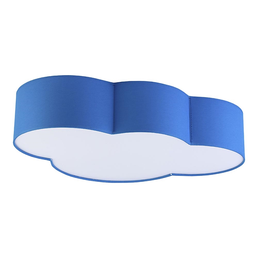 Taklampa för barn  CLOUD 4xE27/15W/230V blå