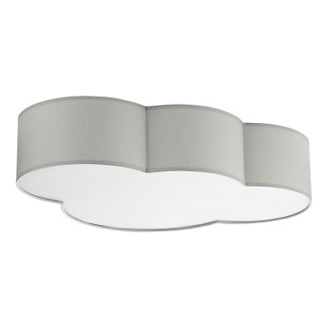 Taklampa för barn  CLOUD 4xE27/15W/230V grå