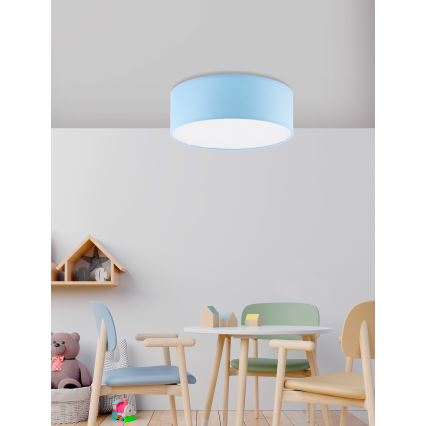 Taklampa för barn  RONDO KIDS 4xE27/15W/230V blå