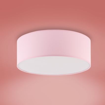 Taklampa för barn  RONDO KIDS 4xE27/15W/230V rosa