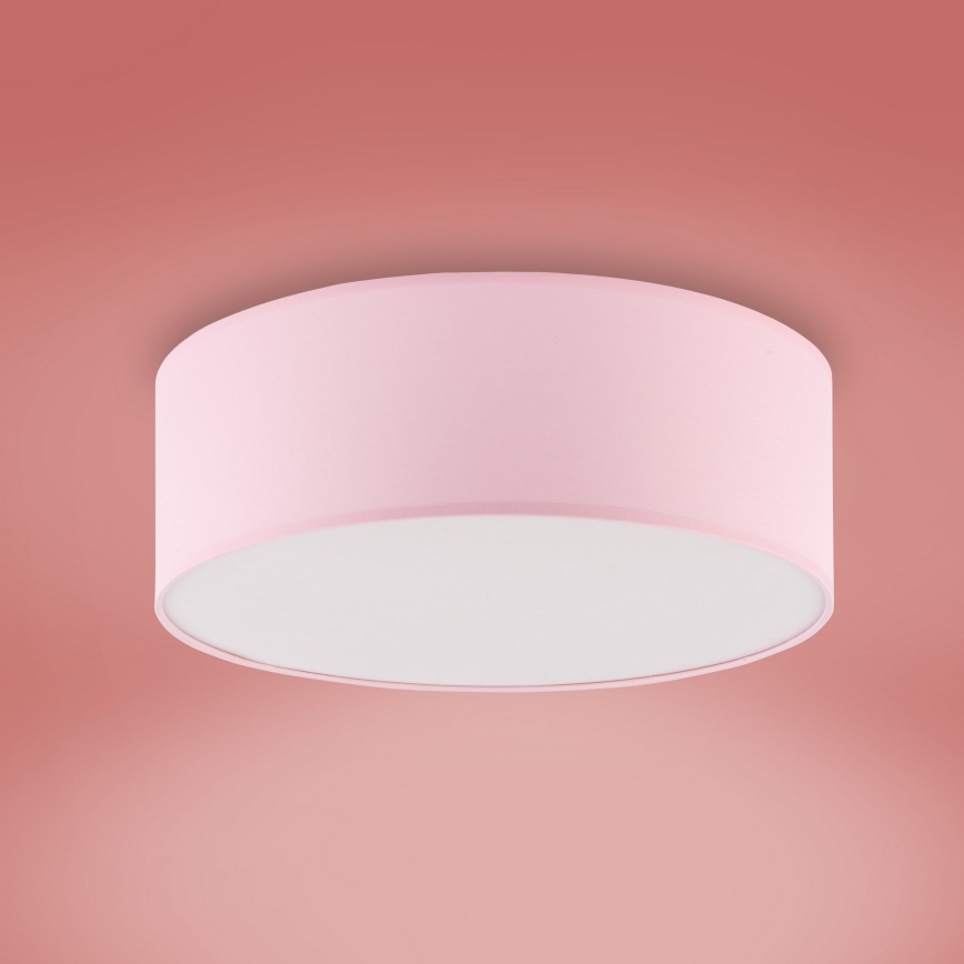 Taklampa för barn  RONDO KIDS 4xE27/15W/230V rosa