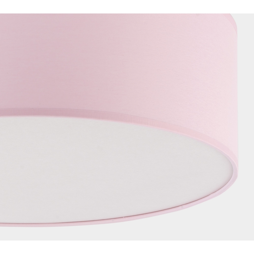 Taklampa för barn  RONDO KIDS 4xE27/15W/230V rosa