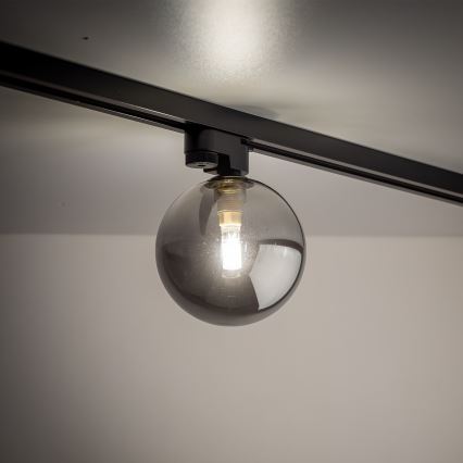 Taklampa för 1-fas skensystem TRACER 1xG9/8W/230V svart/rökig svart