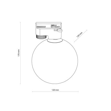 Taklampa för 1-fas skensystem TRACER 1xG9/8W/230V vit/svart