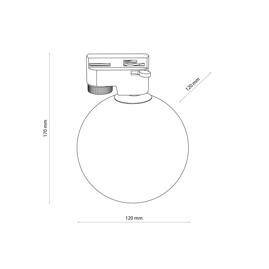 Taklampa för 1-fas skensystem TRACER 1xG9/8W/230V vit/svart