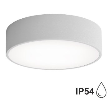 Taklampa för utomhusbruk med sensor CLEO 2xE27/24W/230V d.30 cm grå IP54