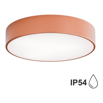 Taklampa för utomhusbruk with a sensor CLEO 3xE27/24W/230V diameter 40 cm koppar IP54