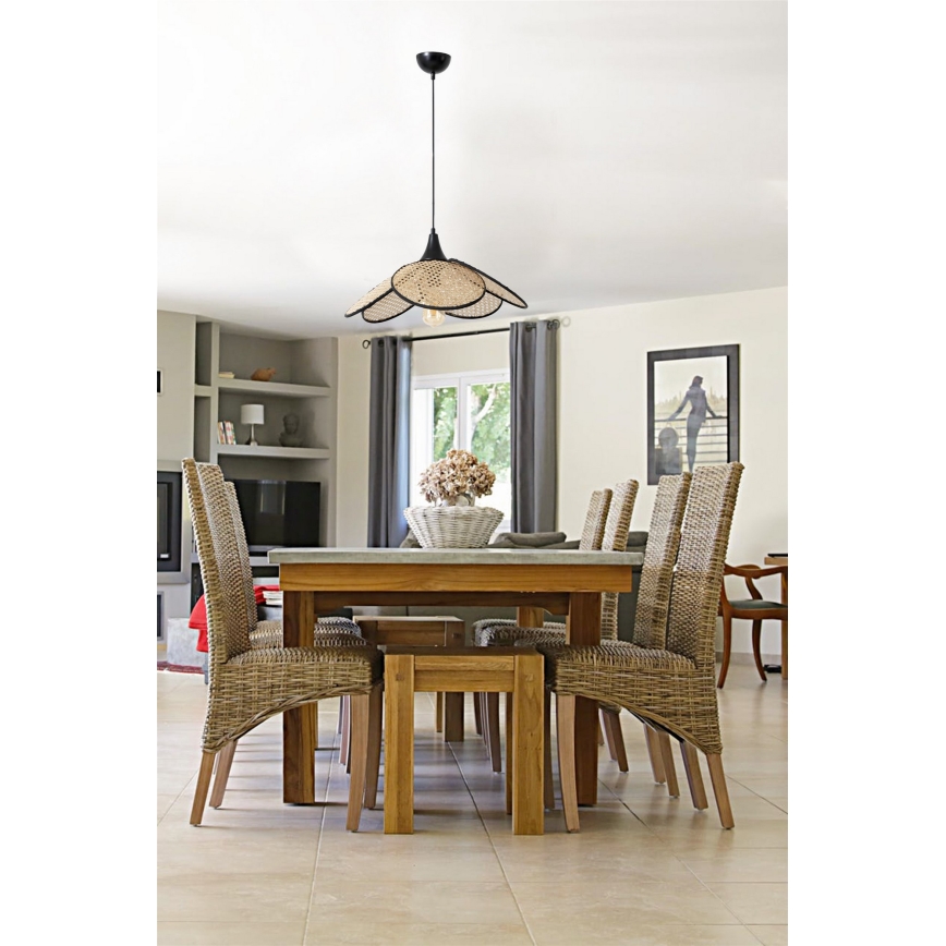Taklampa FUME 1xE27/40W/230V diameter 45 cm svart/beige